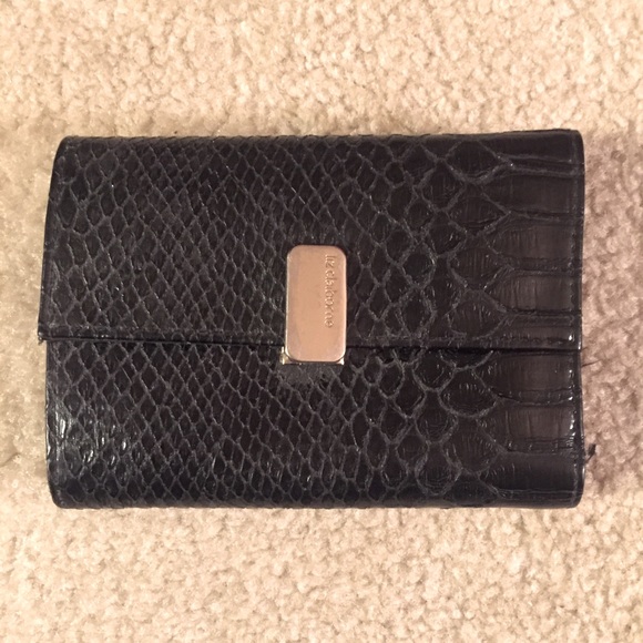 Liz Claiborne Handbags - Liz Claiborne Black Snakeskin Wallet